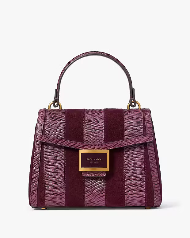 Katy Striped Lizard-embossed Small Top-handle Bag | Kate Spade (US)