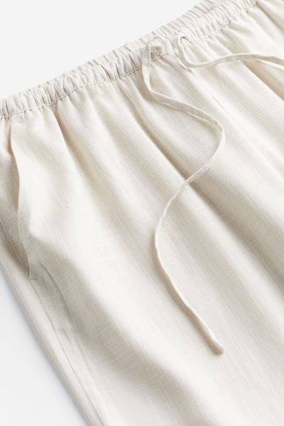 Wide-leg Pants - Light beige - Ladies | H&M US | H&M (US + CA)