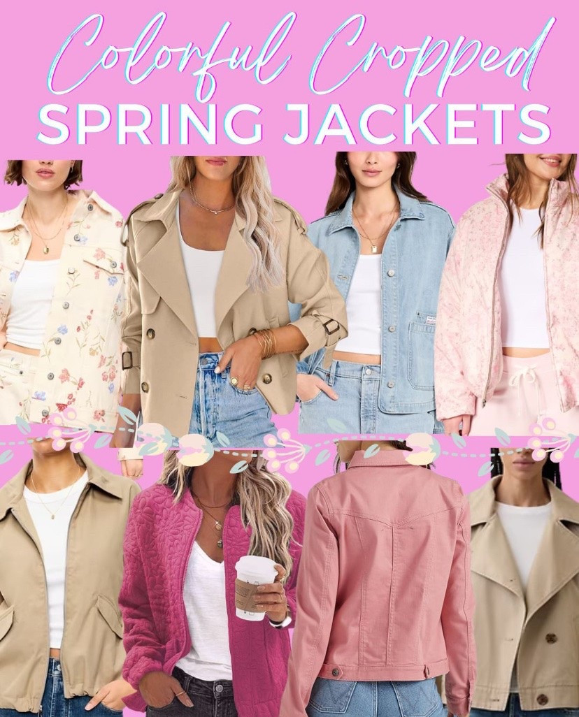 Make that spring wardrobe pop with cool cropped spring jackets that will finish the look without breaking the bank. #springjacket #springoutfit #springtops #springwardrobe

 #LTKSpringSale

#LTKMothersDay #LTKSaleAlert #LTKActive