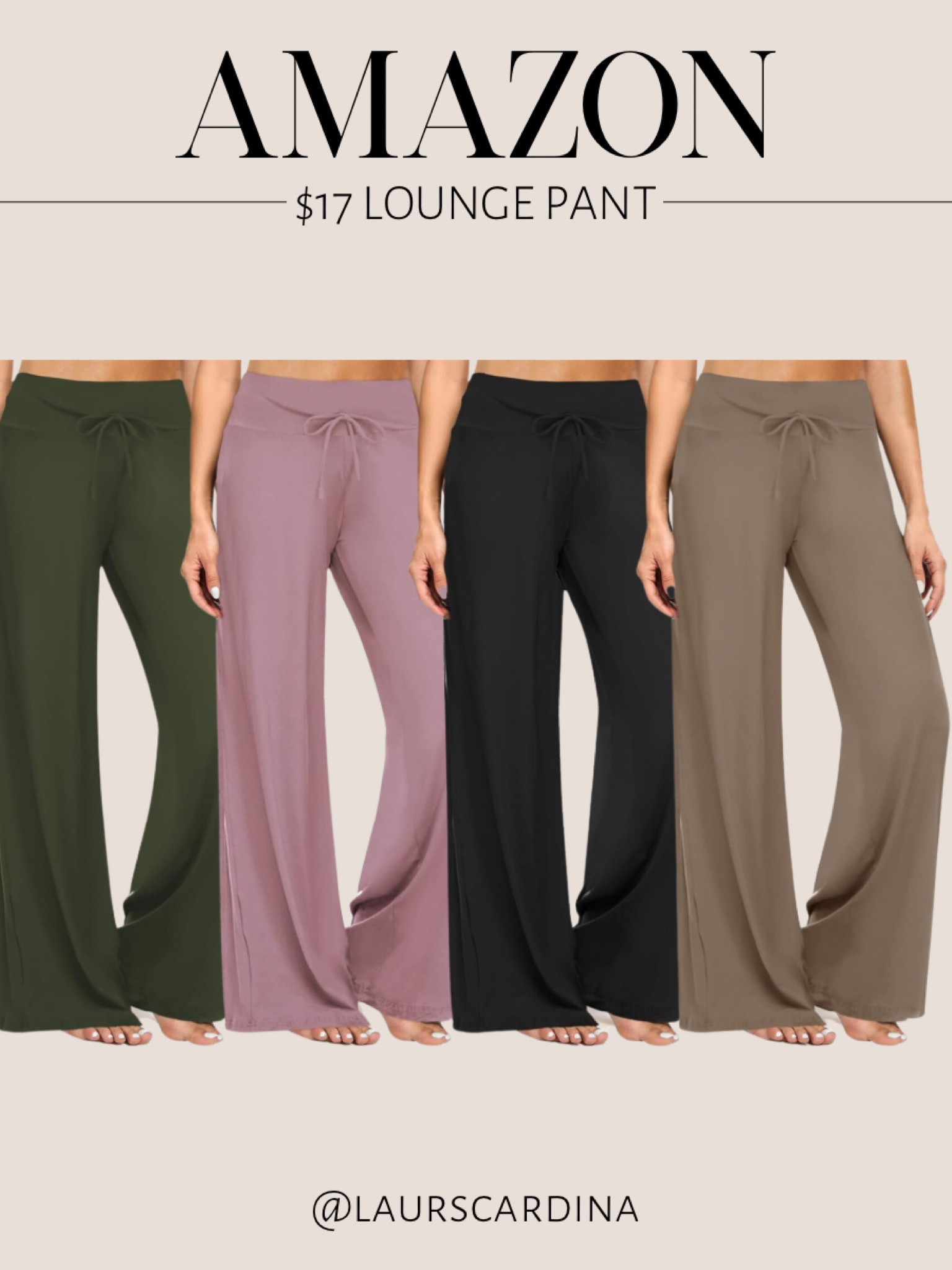 I am loving these Amazon lounge pants! They come in a bunch of colors and are only $17!

Amazon fashion, look for less, athleisure, loungewear 

#LTKstyletip #LTKfindsunder50