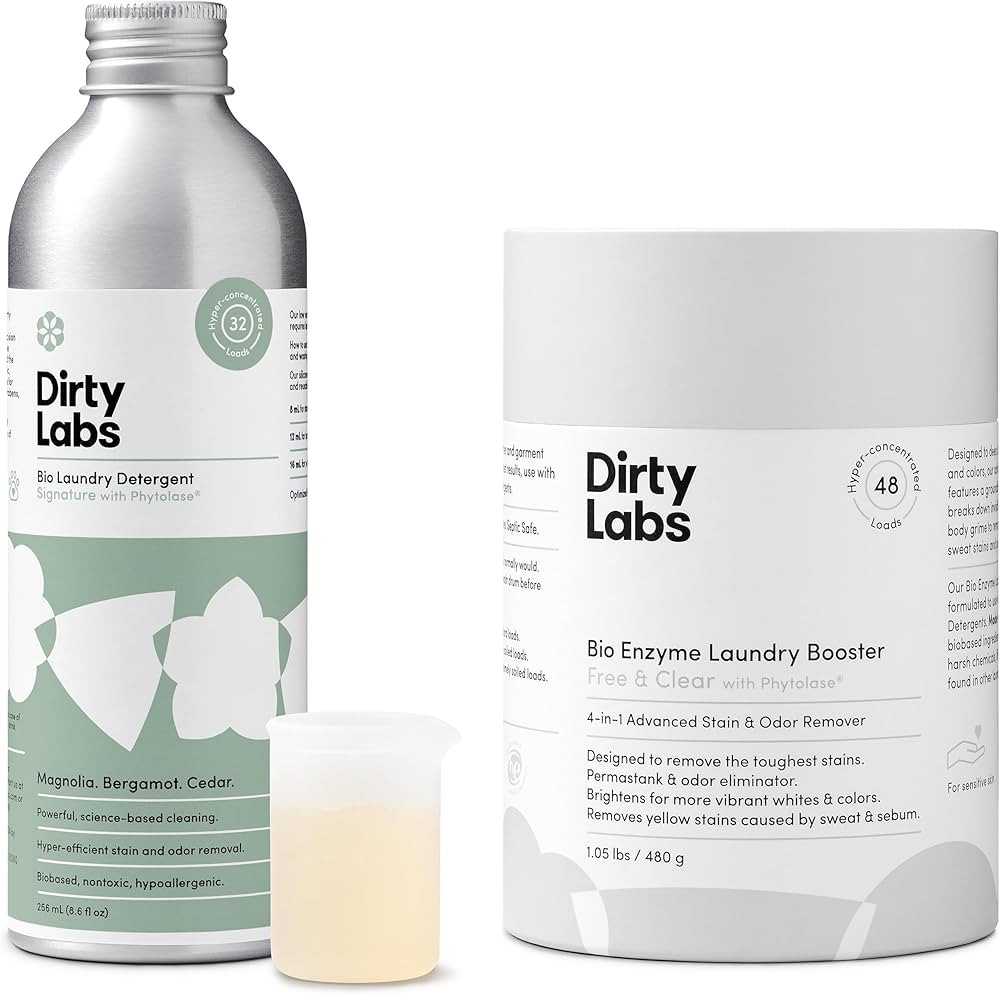 Dirty Labs | Bio-Enzyme Laundry Starter Kit | Signature Detergent (32 Loads) & Bio Enzyme Booster... | Amazon (US)