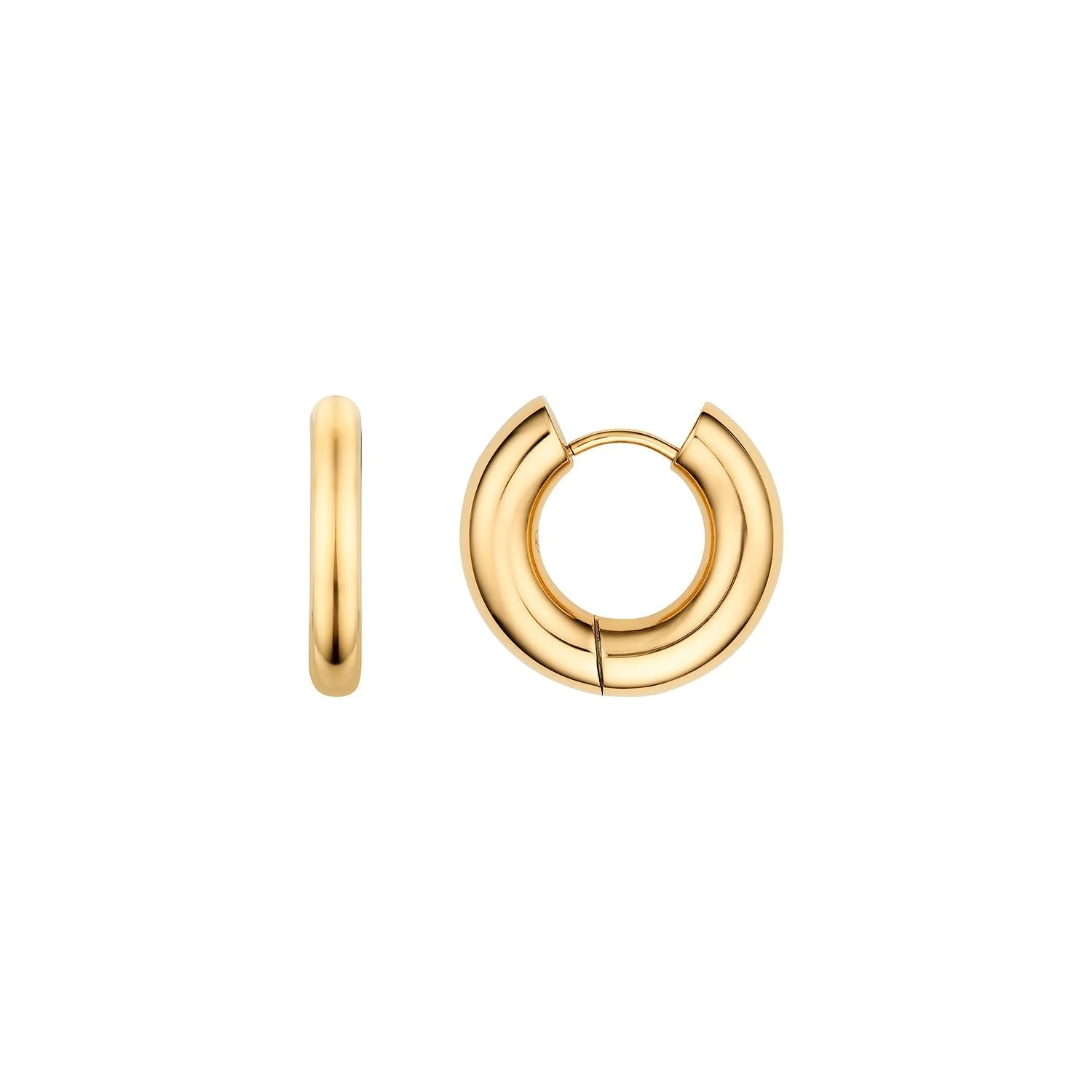 Small Chunky Huggie Hoop Earrings (Gold) | Abbott Lyon