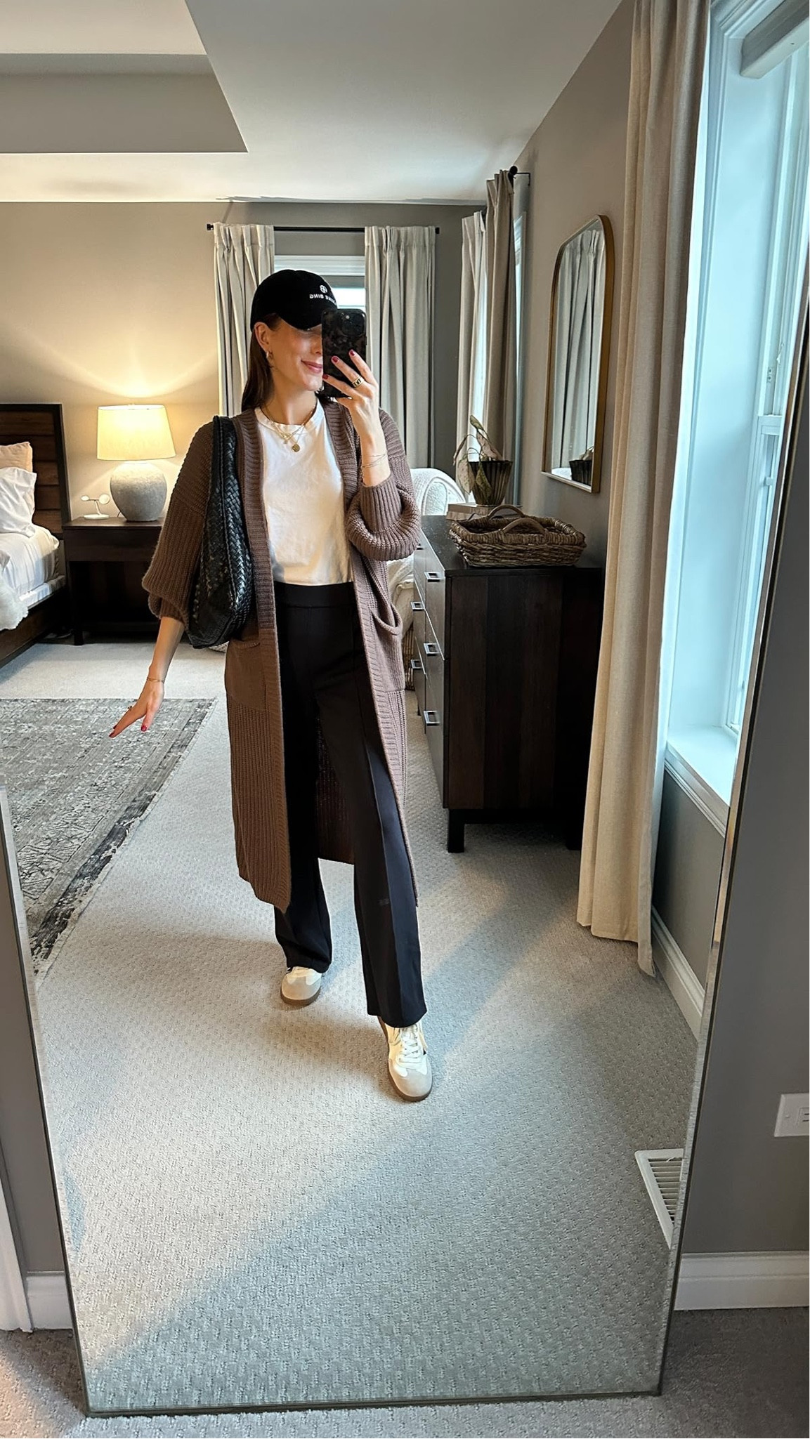 Amazon Travel Must Have: the perfect travel day outfit formula ✈️ I love an easy, comfy AND cute outfit formula travel! Something that feels easy, but that doesn’t make me feel like a slob. I tend to always repeat this formula! Wide leg pants (that come in length options), the perfect white T, an oversized comfy cardigan and sneakers. I always love a fun tote to really elevate the look!

I am 5’4.5 and wearing a small in the pants, T and cardigan. Sneakers fit TTS.

#LTKTravel #LTKFindsUnder50 #LTKStyleTip