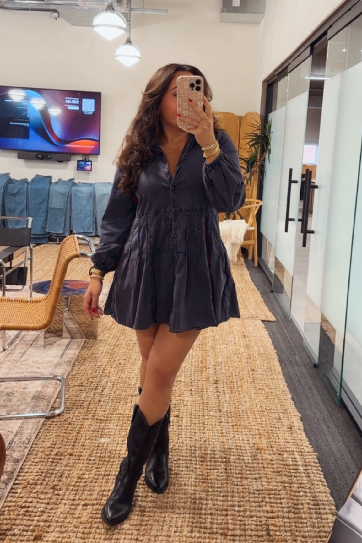 Loving this flowy long sleeve dress for fall! And these cowboy boots are a STEAL! 🍁🍂

#LTKWorkwear #LTKStyleTip #LTKTravel