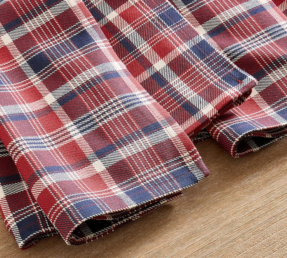 Madras Americana Cotton/Linen Napkins - Set of 4 | Pottery Barn (US)