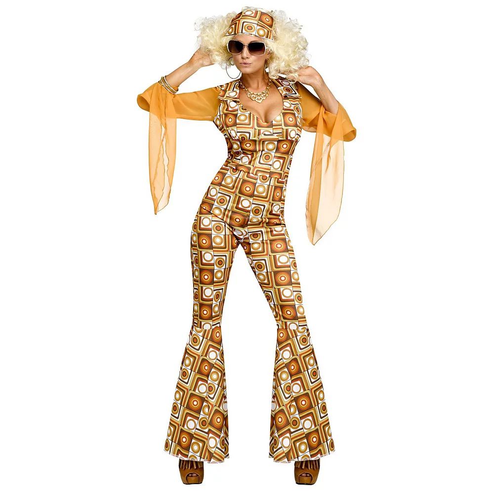 Fun World Disco Diva Women's Halloween Fancy-Dress Costume for Adult, S-M - Walmart.com | Walmart (US)