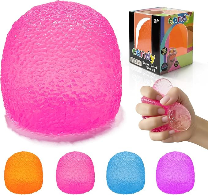 Squishy Fidget Toys Stress for Kids and Adults, Super Solid Squeeze Ball, Sensory for Stress Reli... | Amazon (US)