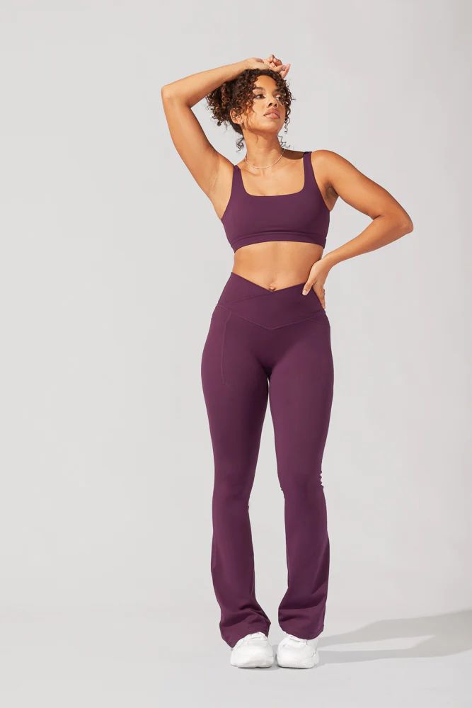 Crisscross Hourglass Flared Legging with Pockets (Soft Touch) - Winter | POPFLEX