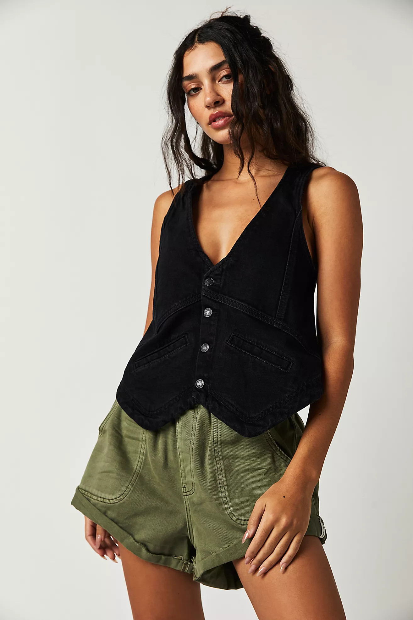 OneTeaspoon Hunters Mid-Length Relaxed Shorts | Free People (Global - UK&FR Excluded)