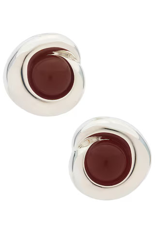 Julietta Agnes Earrings in Silver & Red from Revolve.com | Revolve Clothing (Global)