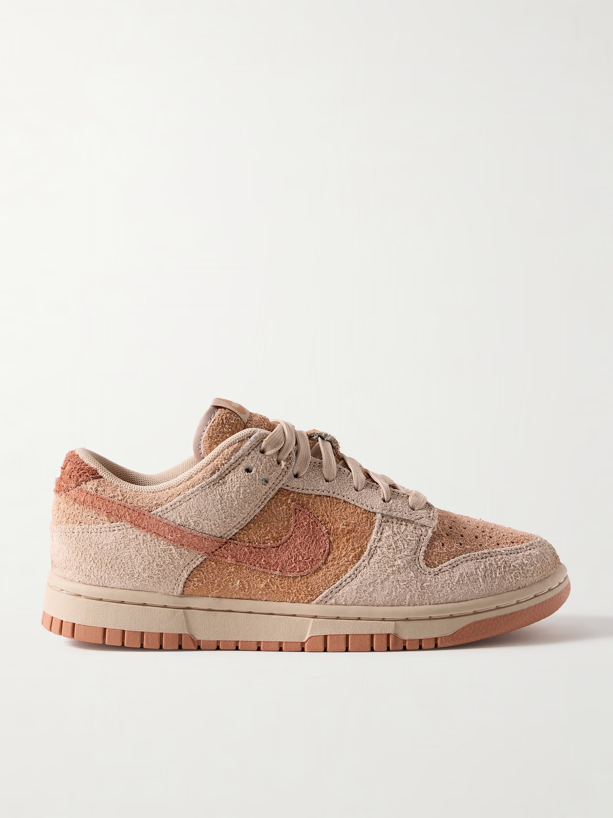 Nike - Dunk Low Brushed-suede Sneakers - Brown | NET-A-PORTER (US)