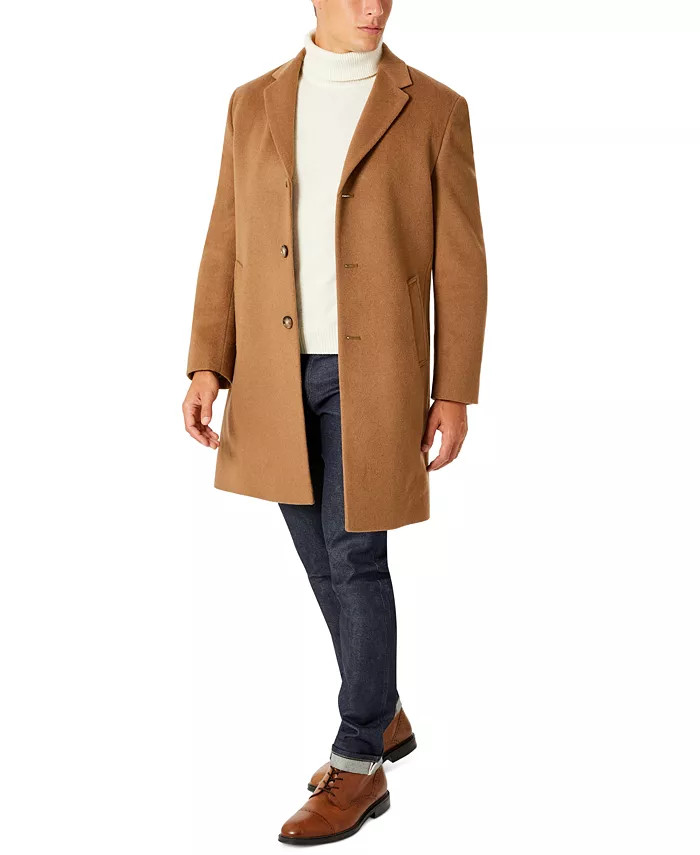 Kenneth Cole Reaction Men's Single-Breasted Classic Overcoat & Reviews - Coats & Jackets - Men - ... | Macys (US)