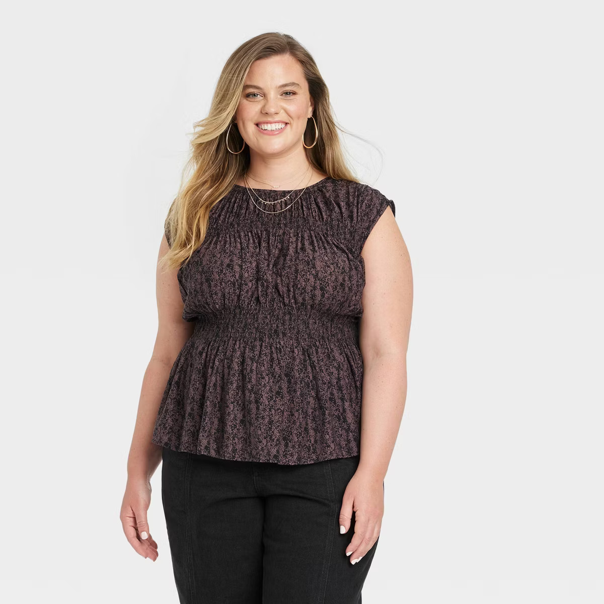 Women's Peplum Blouse - Universal Thread™ Floral | Target