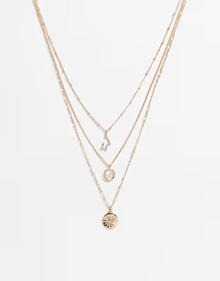 Reclaimed Vintage inspired constellation star multirow necklace | ASOS (Global)