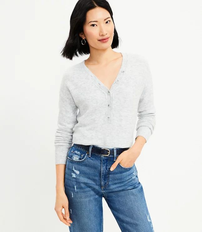 Cozy Henley Sweater | LOFT