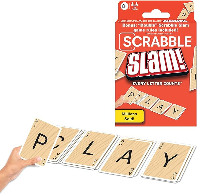 Scrabble Slam Card Game The Original 2000's Mega Hit, Fast-Paced Card Game Version of Scrabble, f... | Amazon (US)