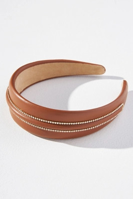 Studded Faux Leather Headband | Anthropologie (US)