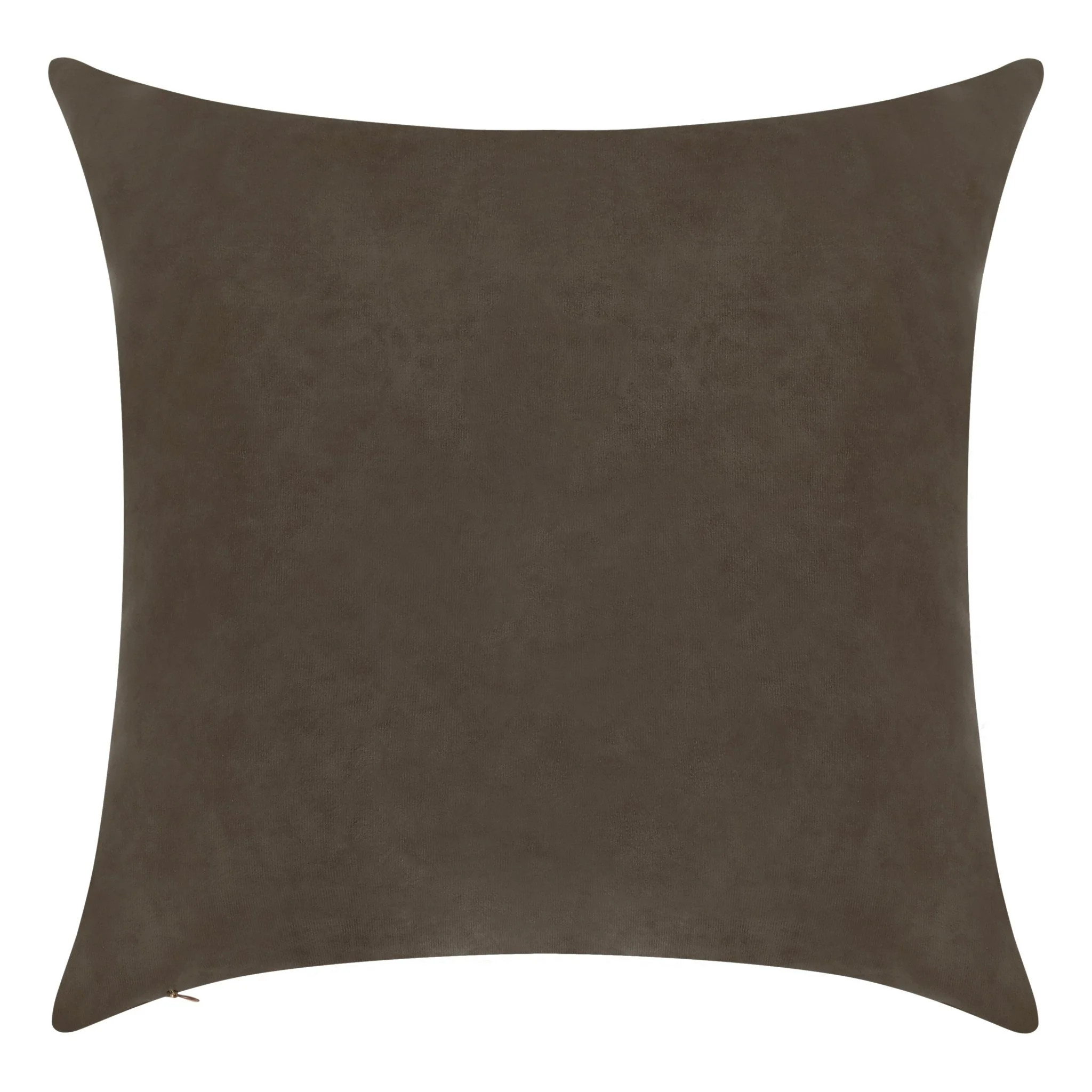 Everywhere Velvet Throw Pillow (Cocoa brown) | Delara 