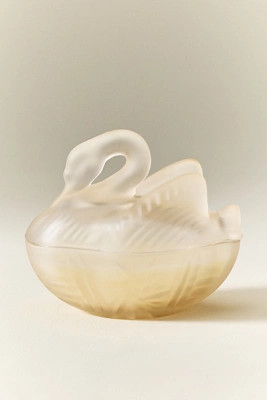 Spring Swan Floral Fresh Grass & Hyacinth Figural Glass Candle | Anthropologie (US)