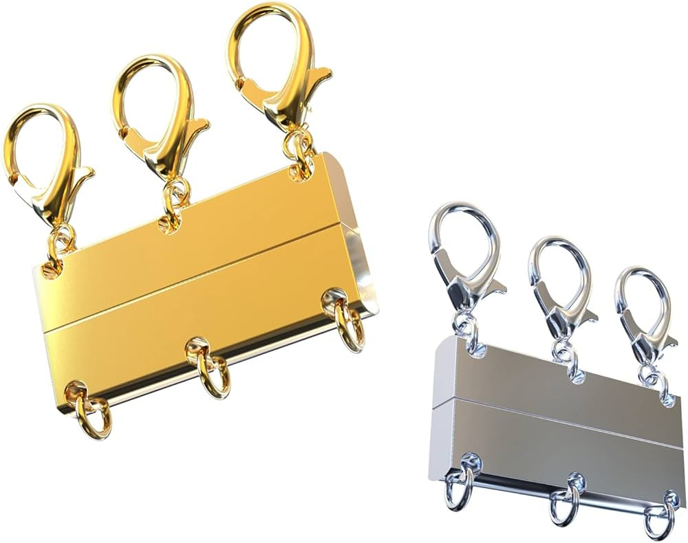 Amazon.com: Layered Necklace Clasp, Strong Magnetic Necklace Clasp for Jewelry, Necklace Separato... | Amazon (US)