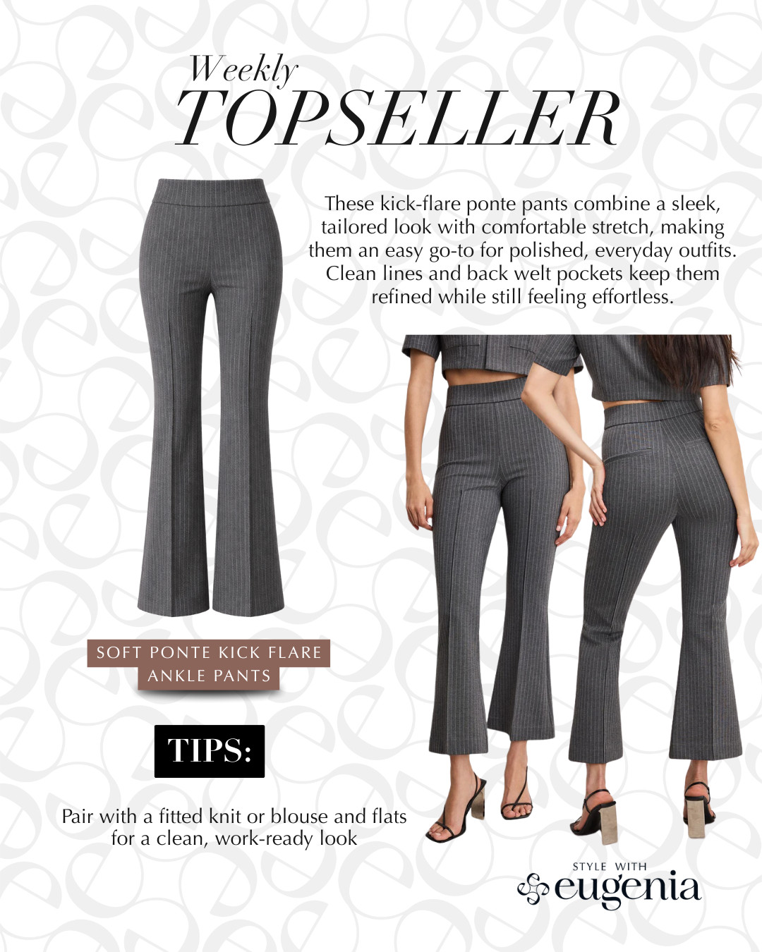 One of this week’s top sellers for good reason. Sleek, tailored lines meet comfortable stretch in a kick-flare silhouette that works everywhere. Easy to dress up, easy to wear, and always looks pulled together. 

 #LTKGiftGuide #LTKHoliday