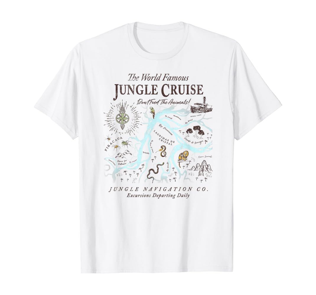 Disney Jungle Cruise World Famous Excursions Departing Daily Short Sleeve T-Shirt | Amazon (US)