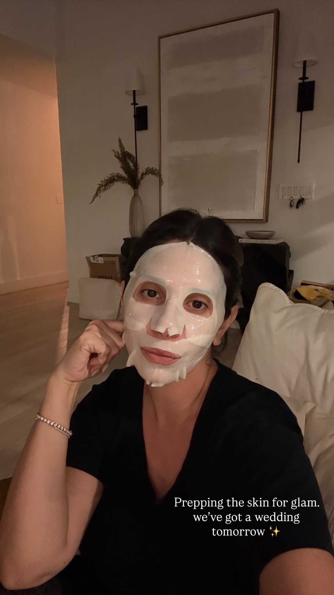 Prepping the skin for glam…we’ve got a wedding tomorrow ✨