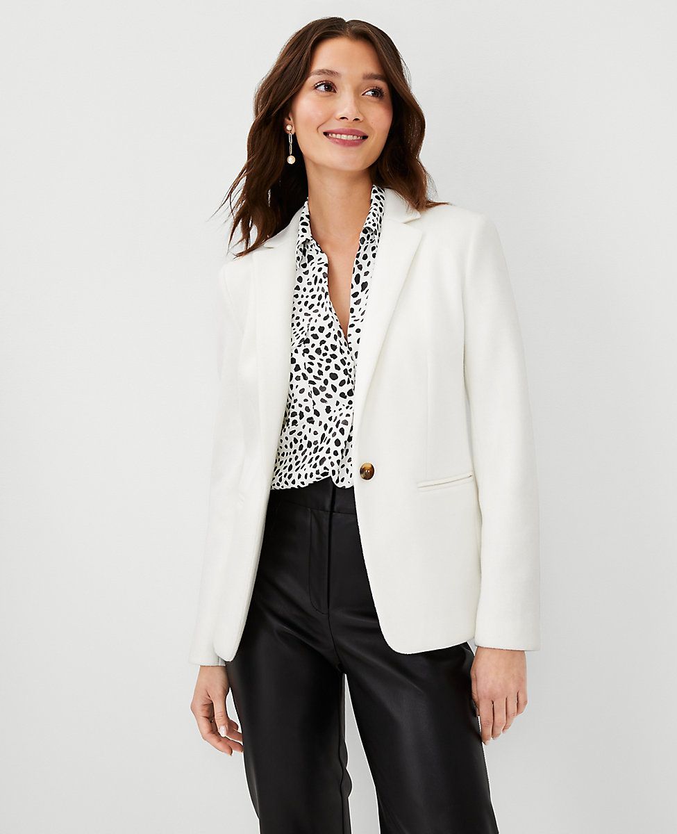 The Hutton Blazer in Brushed Rib Knit | Ann Taylor (US)