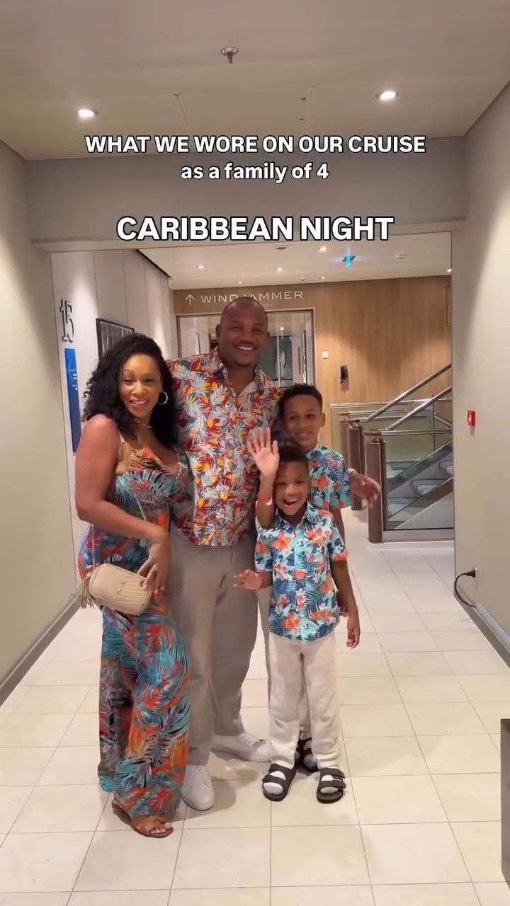 What we wore on our cruise as a family of 4 🌊✨

I’ve learned that vacation outfits aren’t about being perfectly styled, they’re about being comfortable enough to enjoy the moment… but still feeling put together in the photos you’ll look back on.

Here’s what we packed:
• Boarding day: easy, breathable, travel-friendly
• Dinner nights: elevated but still comfortable
• Exploring the island: lightweight + walkable
• Caribbean night: fun color and prints
• Dress-up night: one outfit that felt special
• Water park day: simple, practical, quick-dry everything

Neutral tones for the boys. Lightweight dresses for me. Sandals we could wear on repeat.

Nothing complicated. Just pieces that worked for real life on the ship.

✨Would you coordinate your family or let everyone do their own thing?

✨✨I linked some of these outfits — plus a few extras I wore that didn’t make the video 🤍

#familytravel #familyfunday #familyoutfits #familyvacay

#LTKmomlife #LTKSwim #LTKTravel