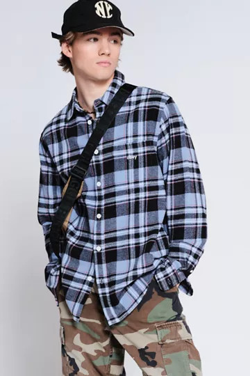 OBEY Arlo Plaid Flannel Shirt | Urban Outfitters (US and RoW)