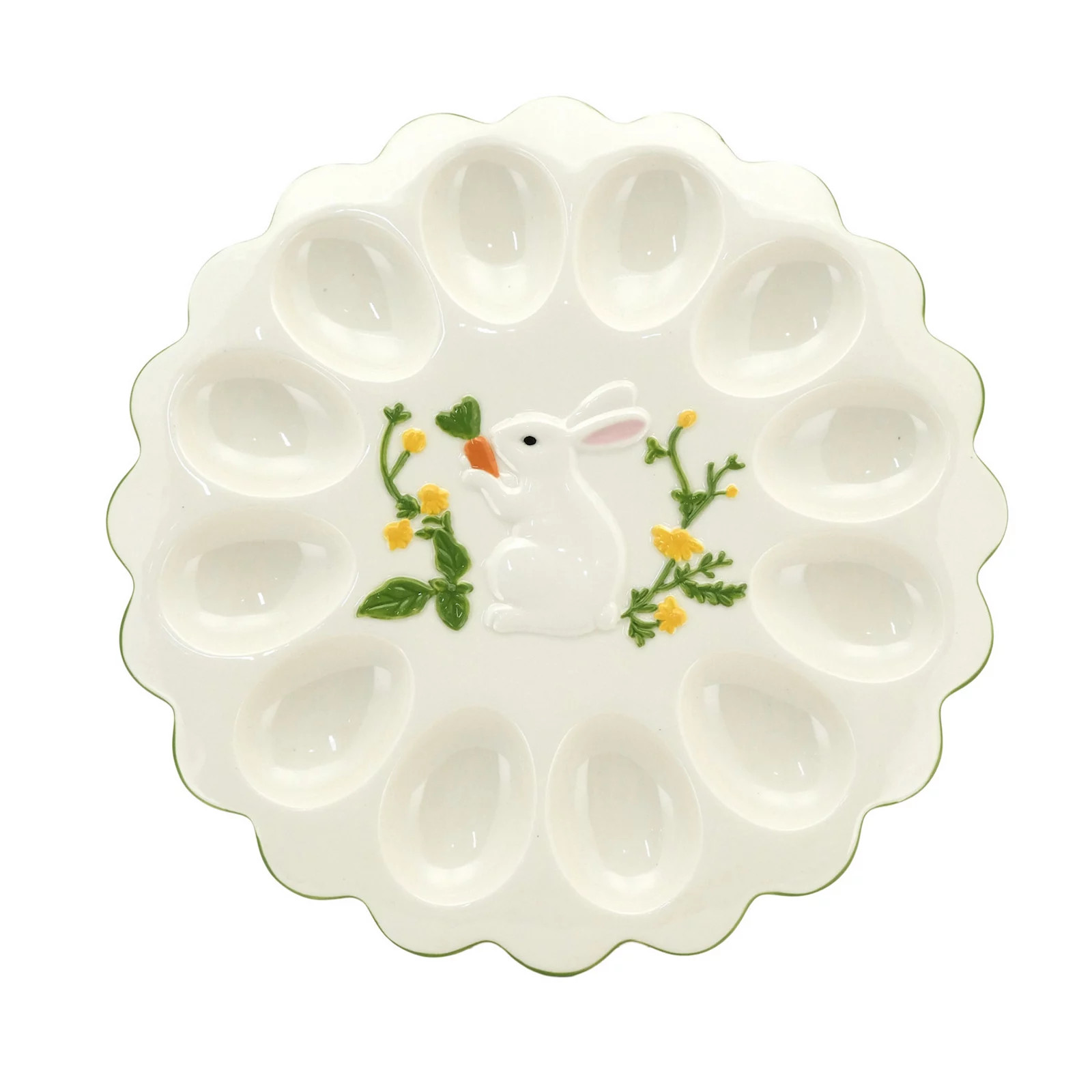 Celebrate Together™ Easter Bunny & Carrot Scallop Egg Plate | Kohl's