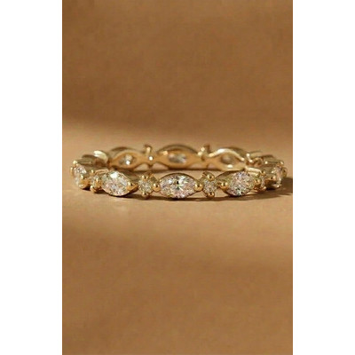 Mint & Lily Marquis Gemstone Stacking Ring in Gold at Nordstrom, Size 9 | Nordstrom