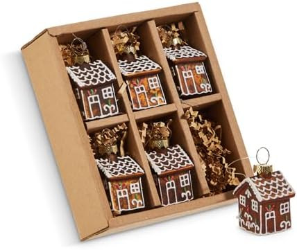 RAZ Imports Box of Gingerbread House Ornaments, 1.75-Inch, Set of 6 | Amazon (US)
