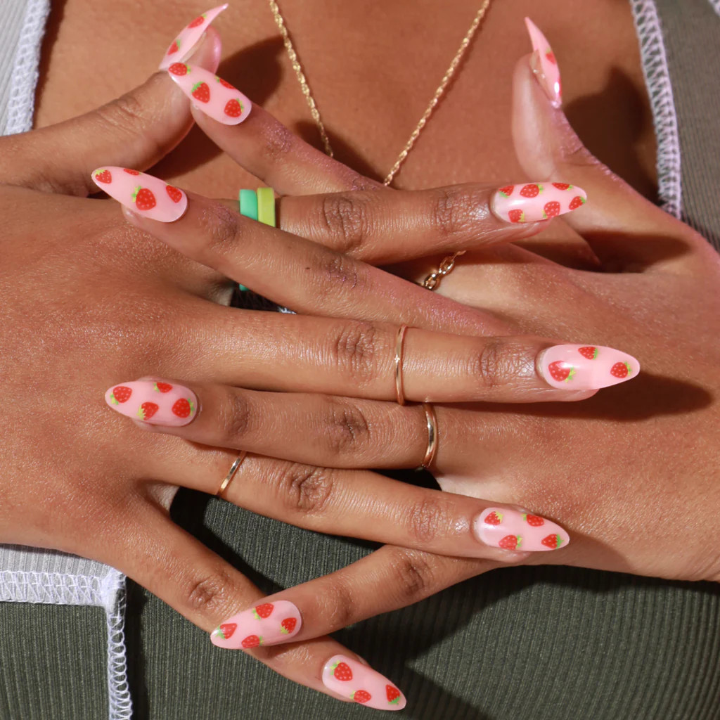 So Strawberry Press-on Nails | PaintLab