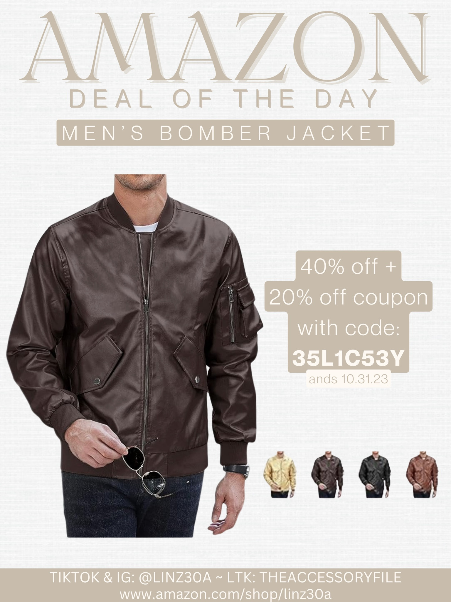 COOFANDY Men's Casual Leather Varsity Jacket