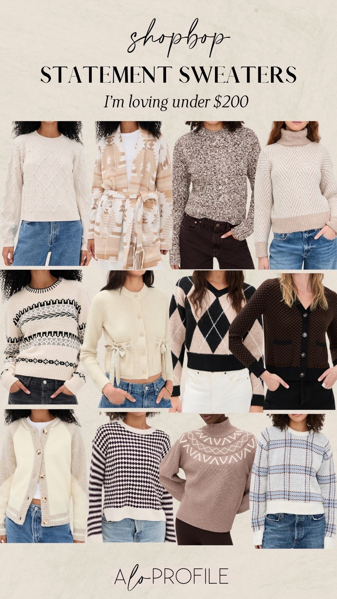 Shopbop Statement Sweaters Under $200🤎Shopbop, Shopbop fashion, fall style, fall outfits, neutral fall fashion, fall outfit ideas, fall jackets, fall dresses, fall tops, fall sweaters, fall wardrobe, fall closet staples