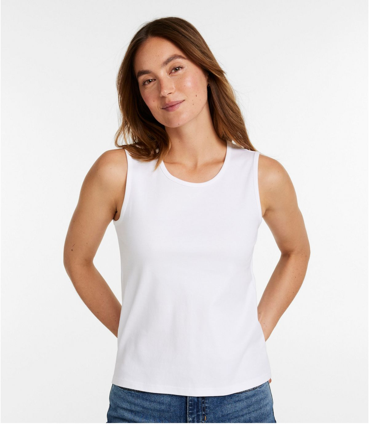 Women's Pima Cotton Tee, Shell | L.L. Bean