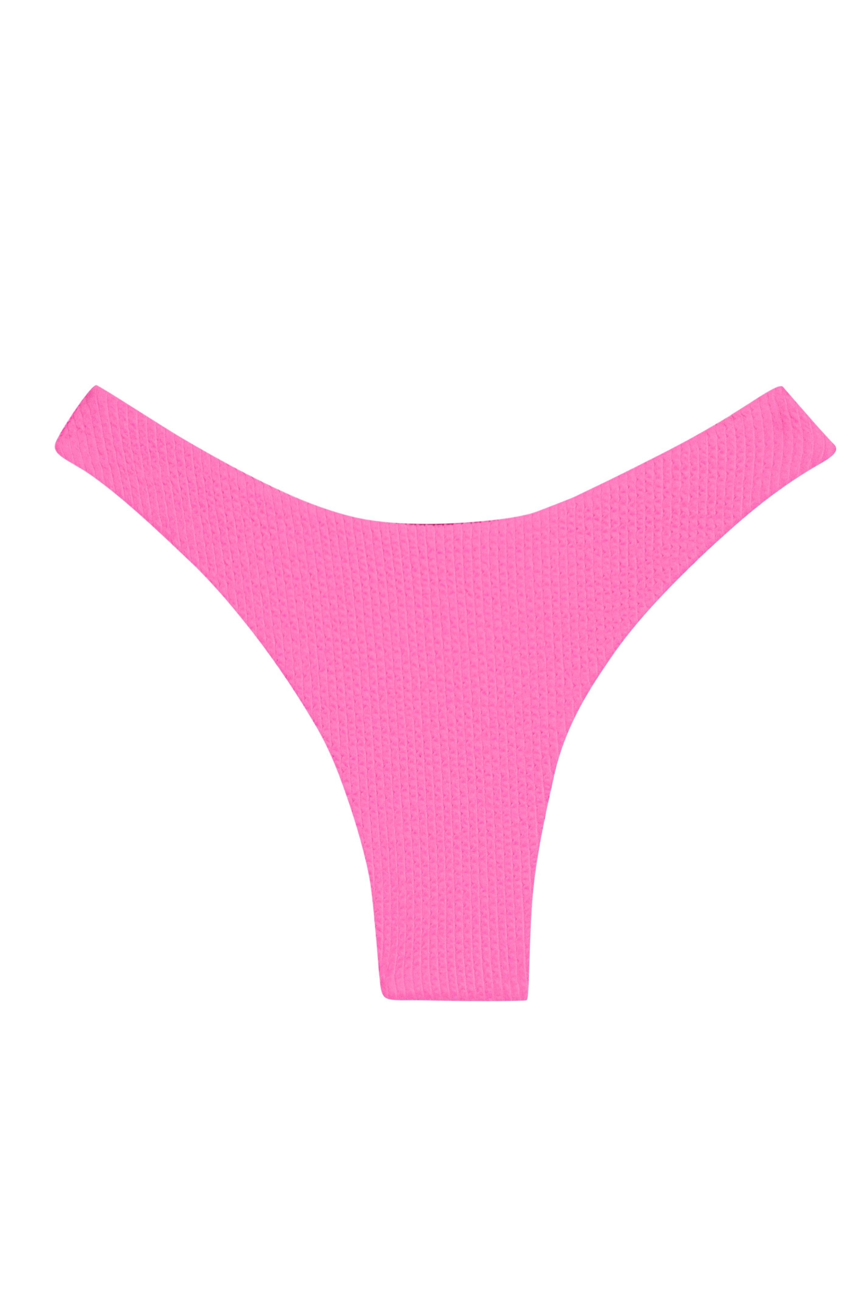 Byron Bottom - Neon Pink Crinkle | Monday Swimwear