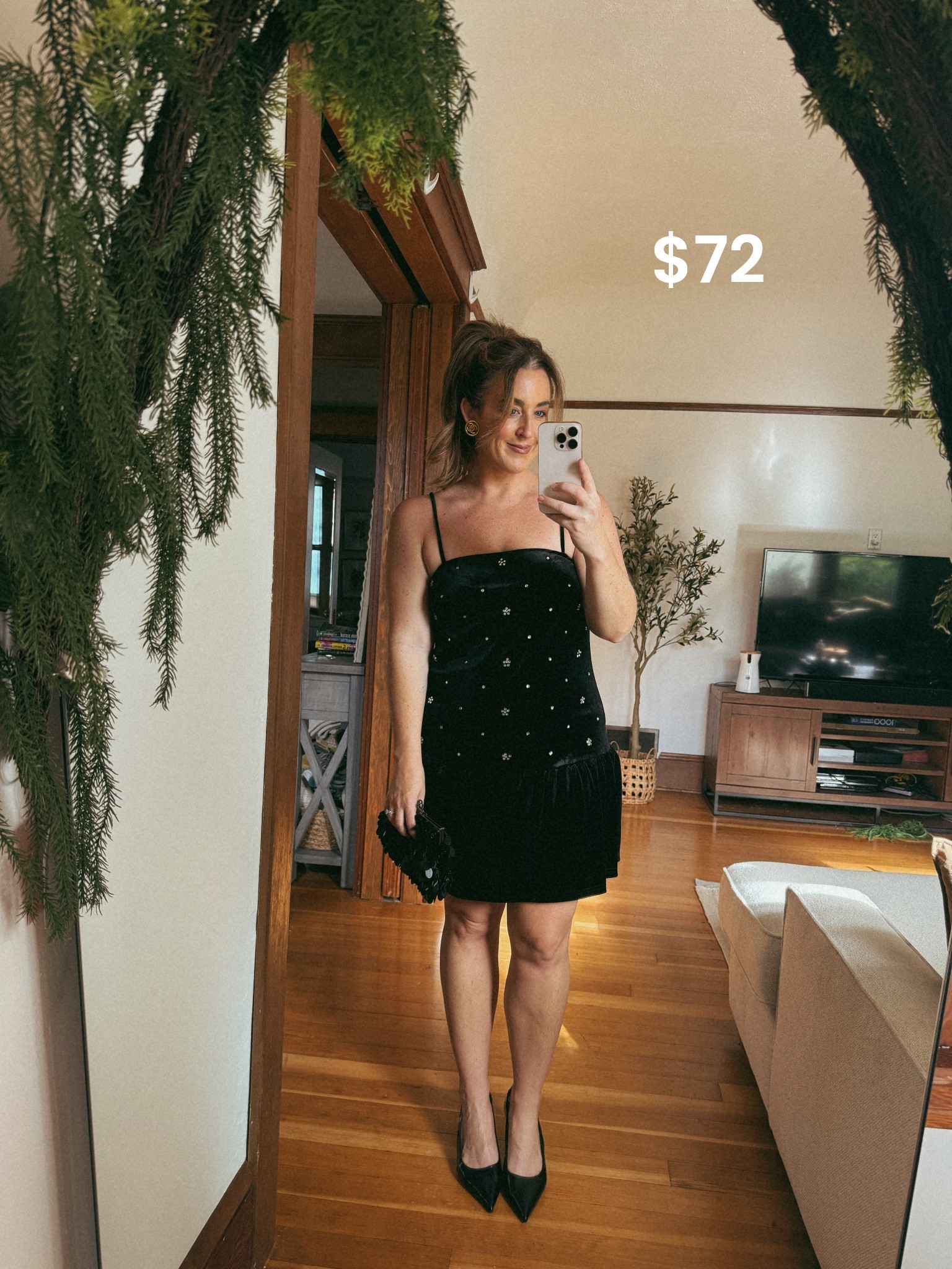 OBSESSED with this little black velvet mini dress… dropwaist and it has fun little rhinestone crystals all over

Holiday party dress, christmas eve dress, christmas eve outfit ideas, nye outfit ideas

#LTKMidsize #LTKOver40 #LTKHoliday