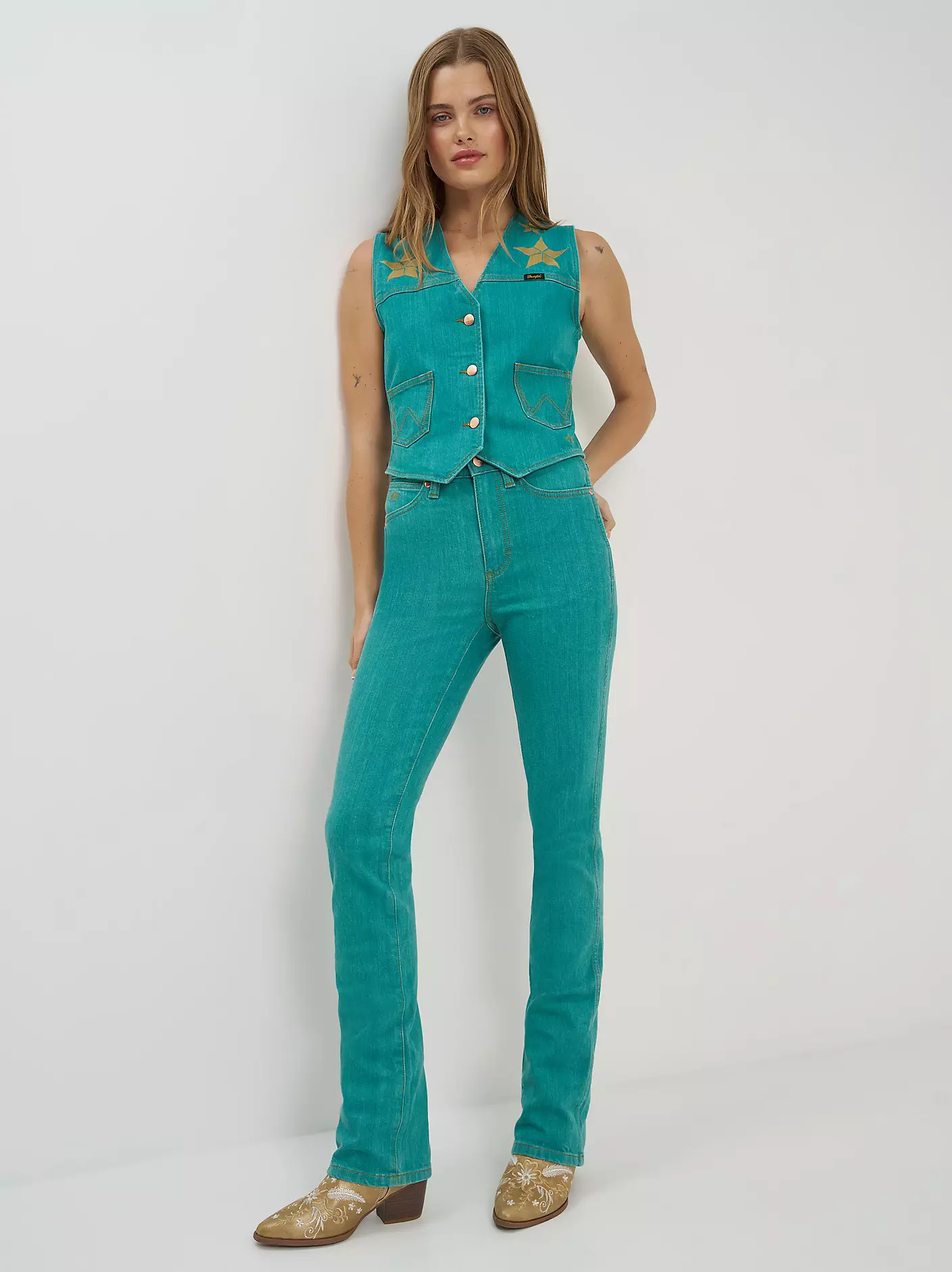 Lainey Wilson x Wrangler Turquoise Boot Huggers | Wrangler