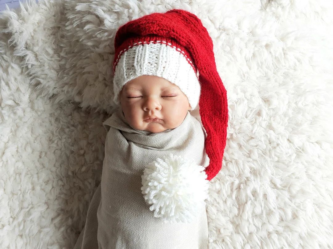 Baby Santa Hat for Newborn Girl Boy-newborn Christmas Photo - Etsy | Etsy (US)