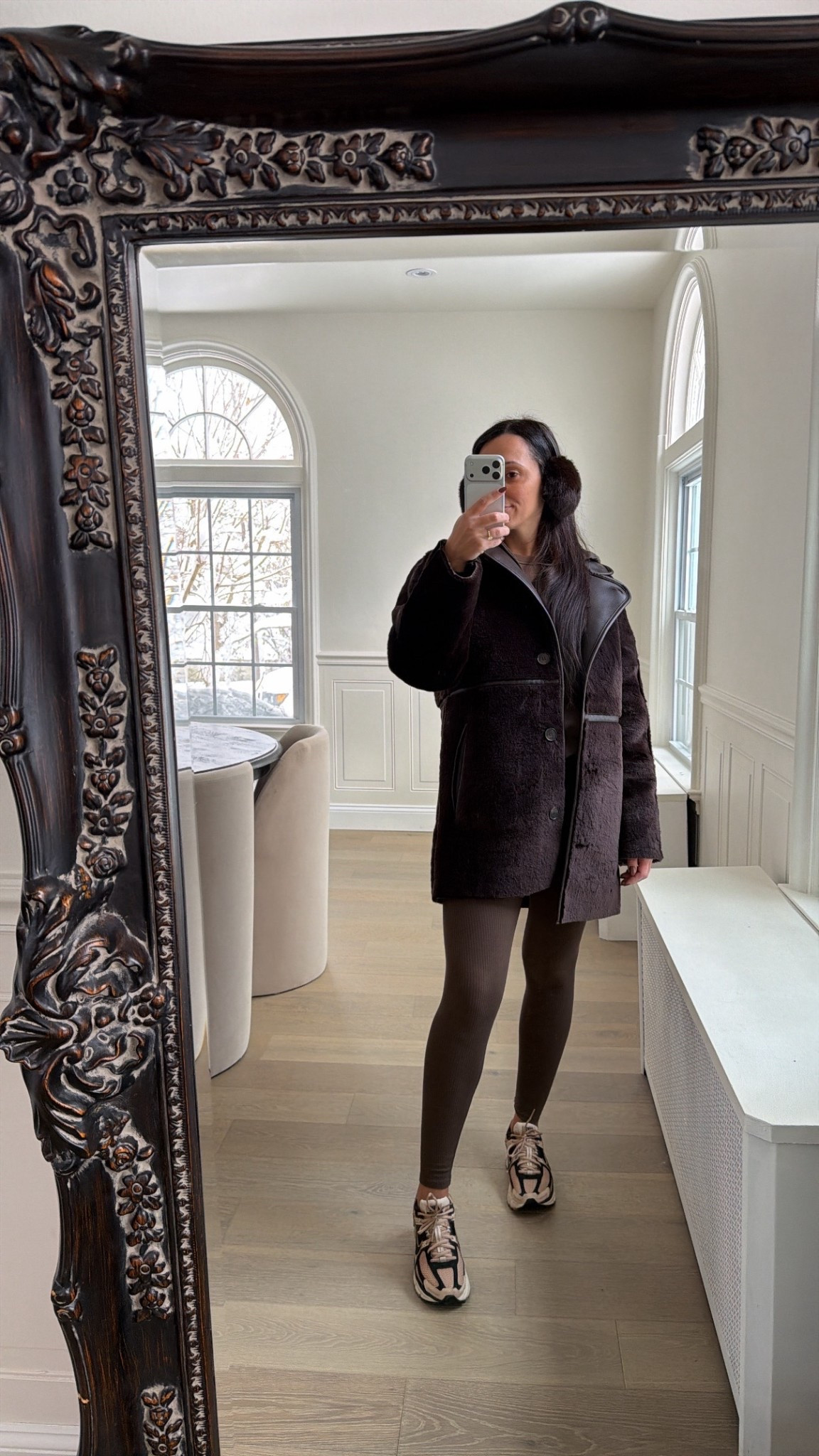 Everyday fit. 
Coat & earmuffs: H&M 
Leggings & zip up: ALO 
Sneakers: Nike 
Cozy season! 

#LTKCyberWeek #LTKgrwm #LTKHoliday