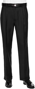 GIOVANNI UOMO Mens Pleated Front Expandable Waist Dress Pants | Amazon (US)