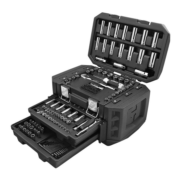 HART Multiple Drive 160-Piece Mechanics Tool Set, Chrome Finish | Walmart (US)