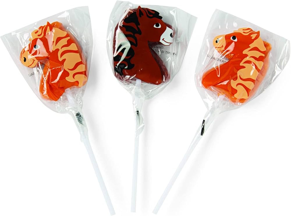Novelty Themed Individually Wrapped Lollipops, 12 Pieces, Horse Shaped, Cowboy or Cowgirl Party F... | Amazon (US)