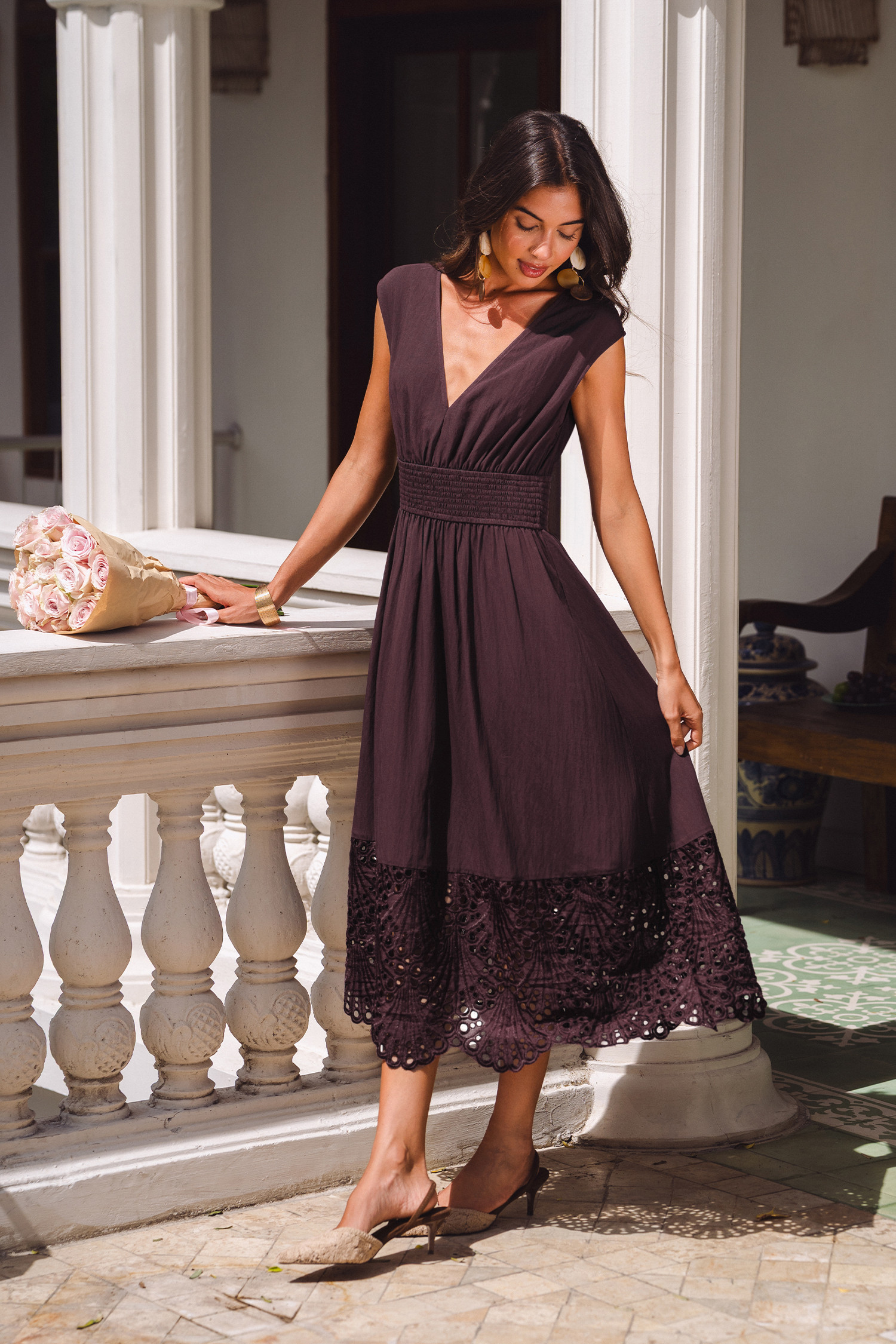 Falling Slowly Brown Midi Dress | Cupshe US