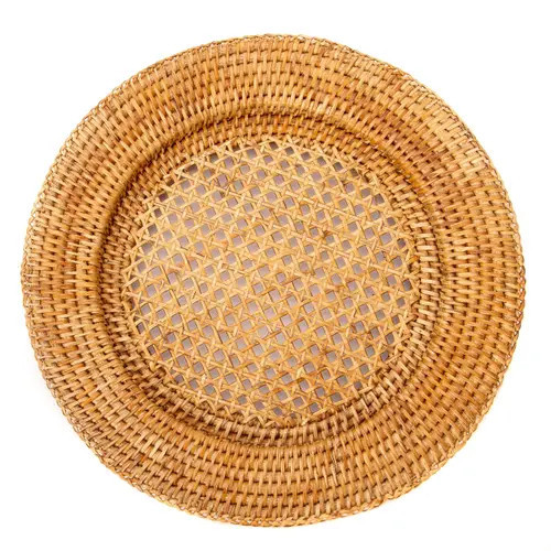 Artifacts Trading Company™ Artifacts Rattan Open Weave Charger in Honey Brown at Nordstrom | Nordstrom
