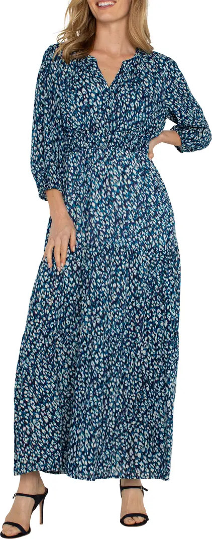 Ikat Print Tiered Maxi Dress | Nordstrom