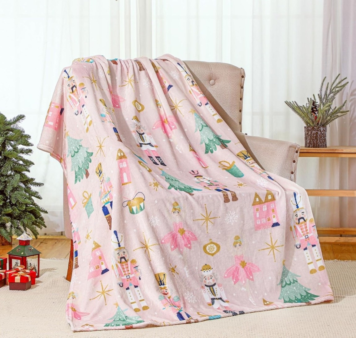 Pink Christmas decor - perfect for a teen’s room #nutcracker #nutcrackerblanket #festiveteenideas #pinkchristmas

#LTKCyberWeek #LTKKids #LTKHoliday