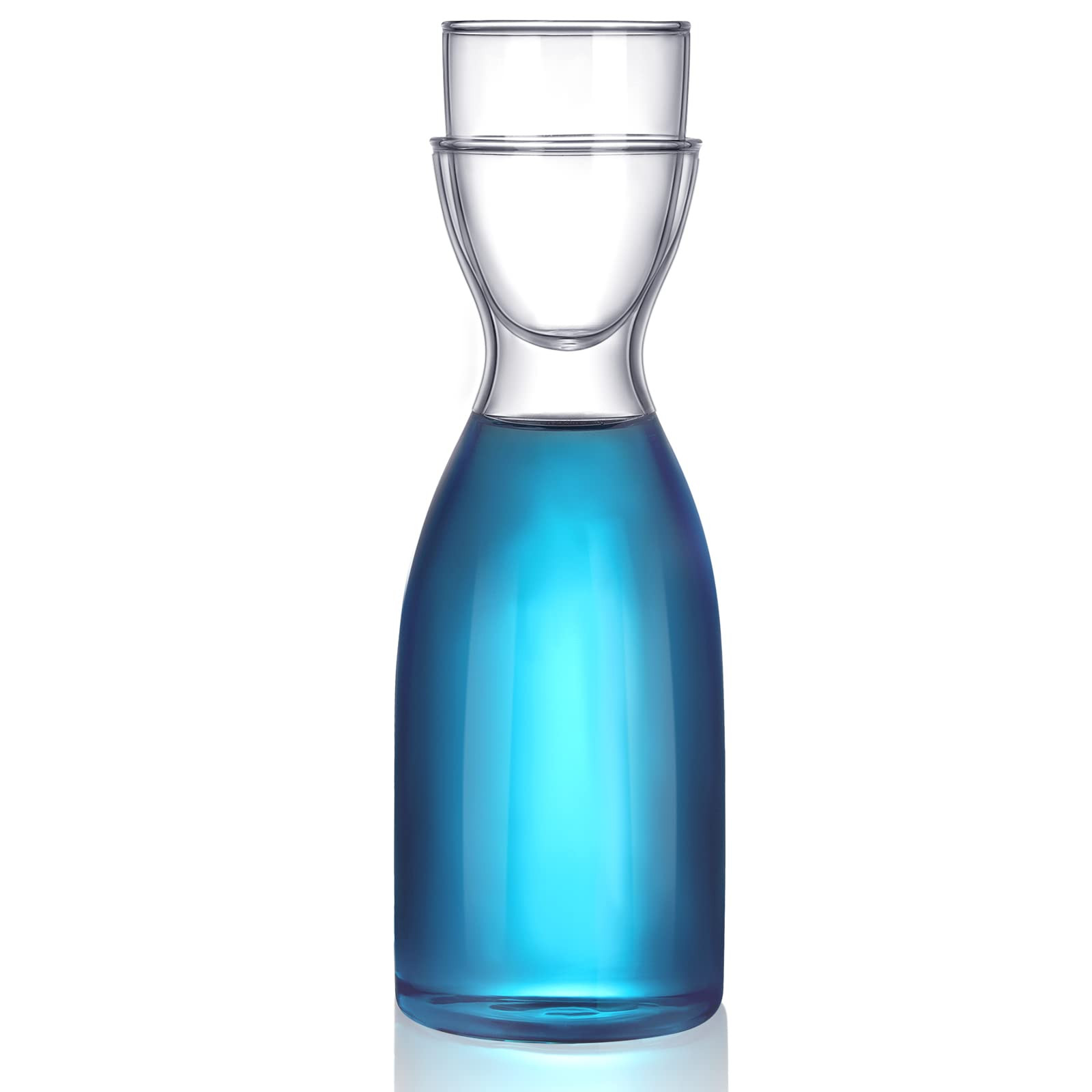 Bedside Water Carafe Set with Tumbler Glass Set for Bathroom Mouth Washer Dispenser Mouth Wash Co... | Amazon (US)